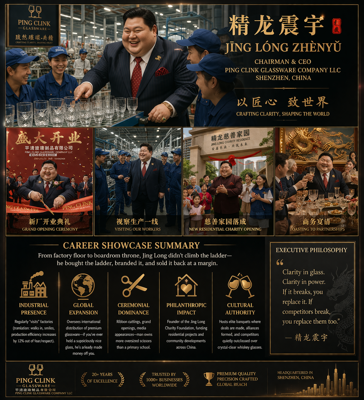 Jing Long Career Showcase and Achievements