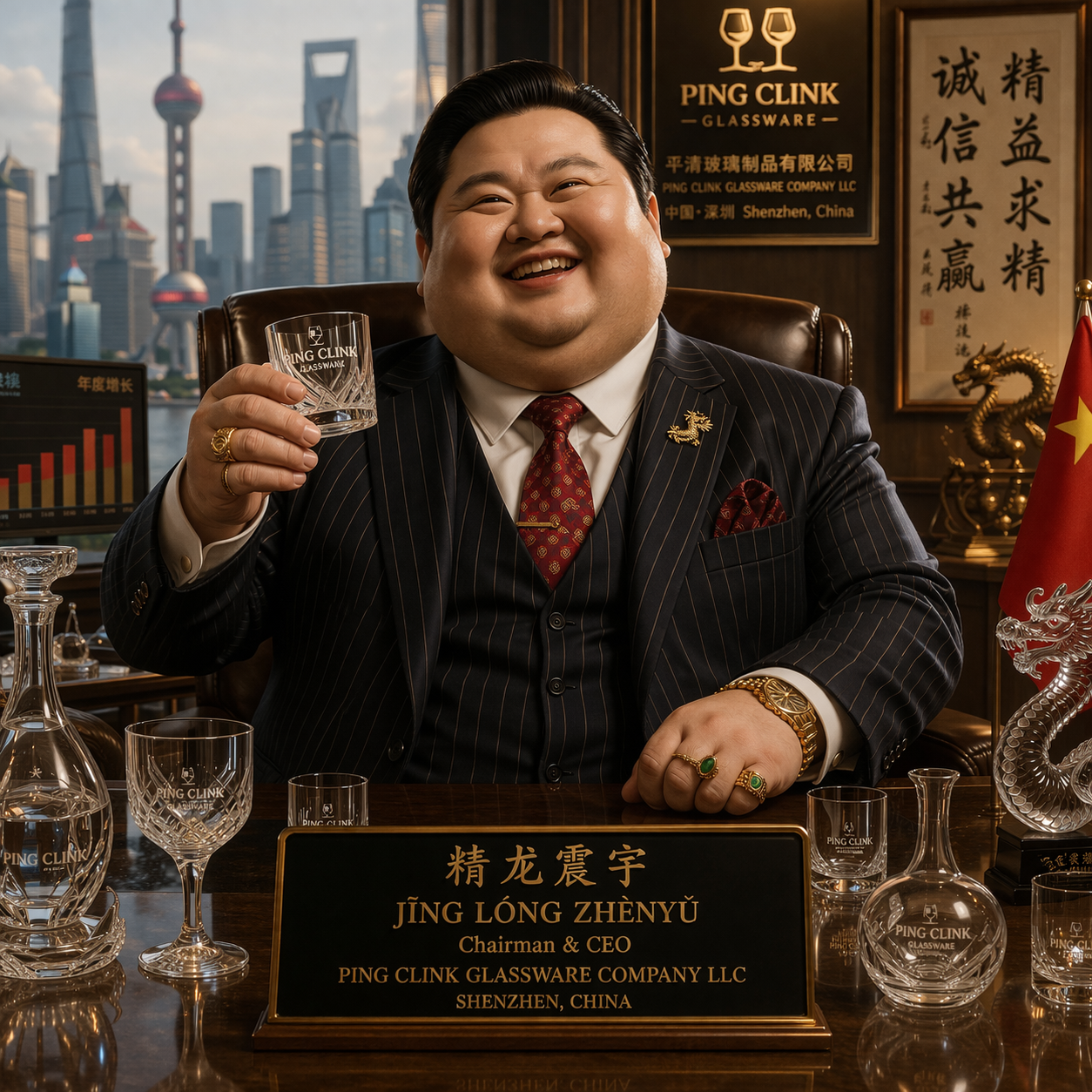 Jing Long Zhenyu in his Shenzhen office